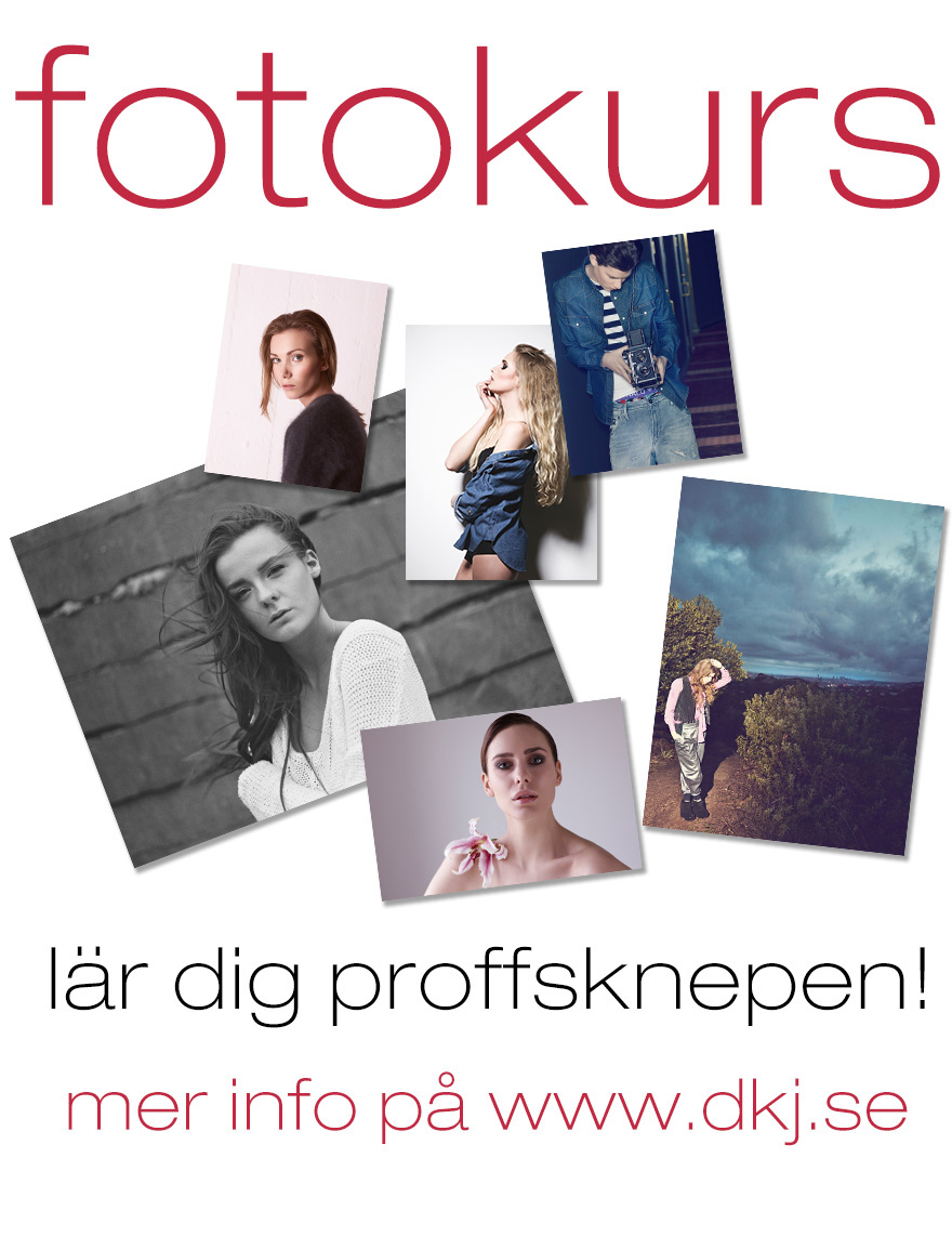 Fotokurs i Växjö - 18/6 & 23/6 - Nu blir det kurs! Välj på antingen 18/6 18.00 eller 23/6 17.00 endast 595:- per person. Kontakta oss nu för att anmäla ditt intresse.
Fokus i kursen kommer ligga på porträtt.