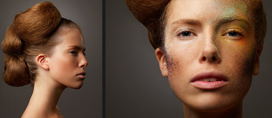 Evolution - En studie hur modellen och makeupen kan utvecklas.  Makeup & Hår, Mari Miltvedt Modell, Sofia ifrån Stockholmsgruppen 